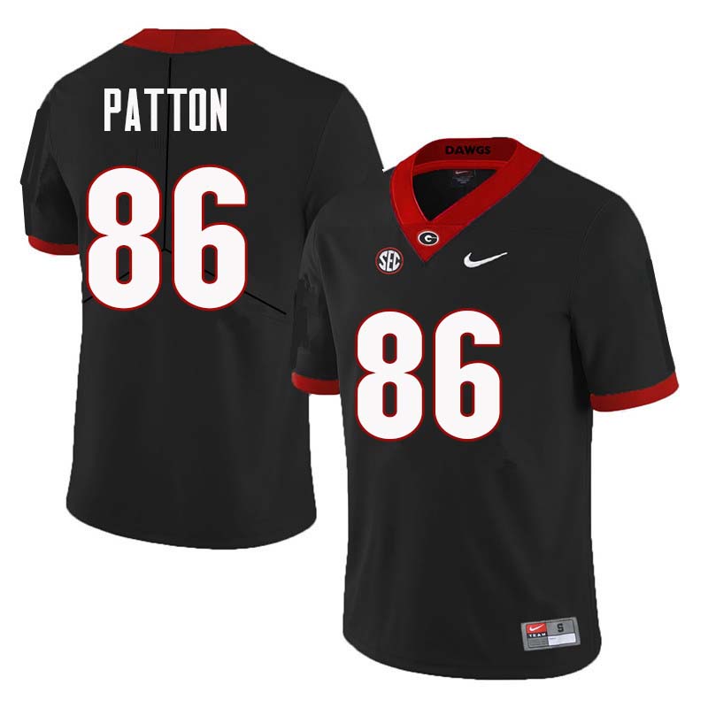 Men Georgia Bulldogs #86 Wix Patton College Football Jerseys Sale-Black - Click Image to Close